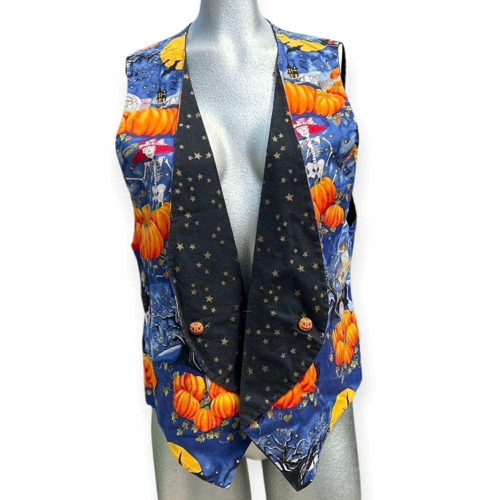 ๐โจโHandmade Vintage Reversible Halloween Vest โ Medium ๐ป - Picture 14 of 14